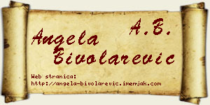 Angela Bivolarević vizit kartica